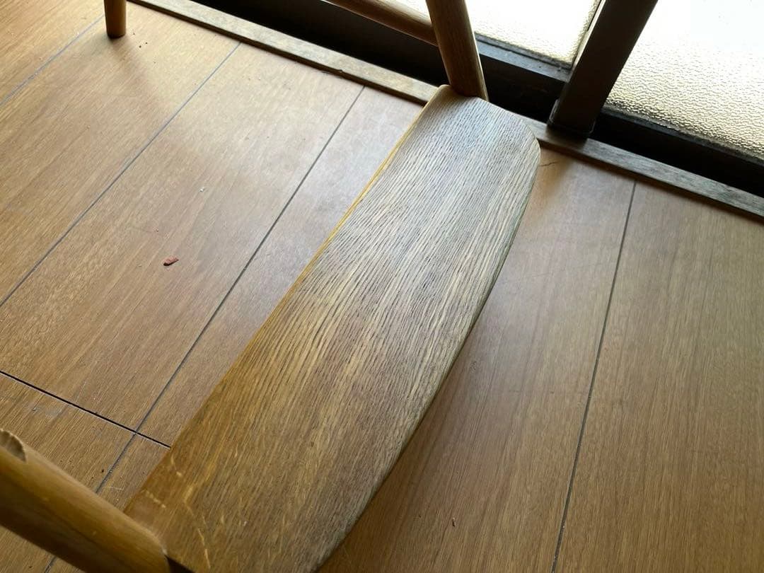 北欧　デザイン 飛騨産業 キツツキ 高さ調整 学習椅子 オーク オイル塗装