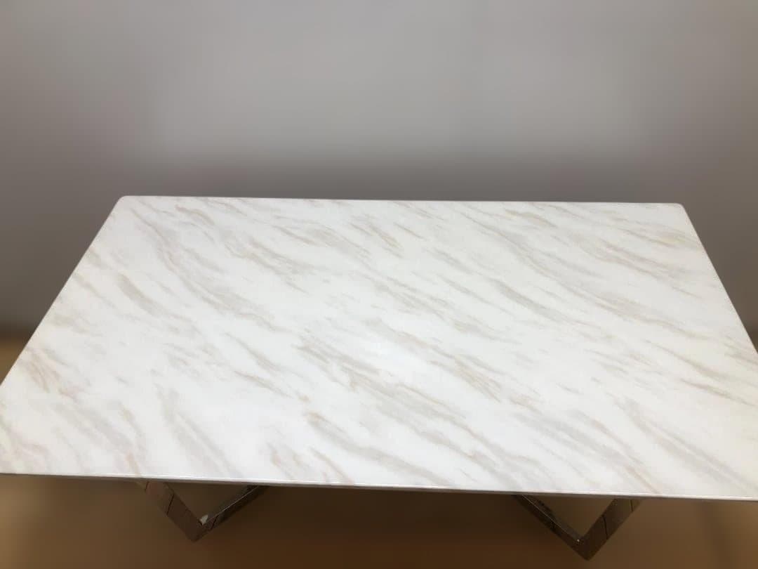 【送料無料】天然大理石 ダイニングテーブル ステンレス脚 高級感 250311