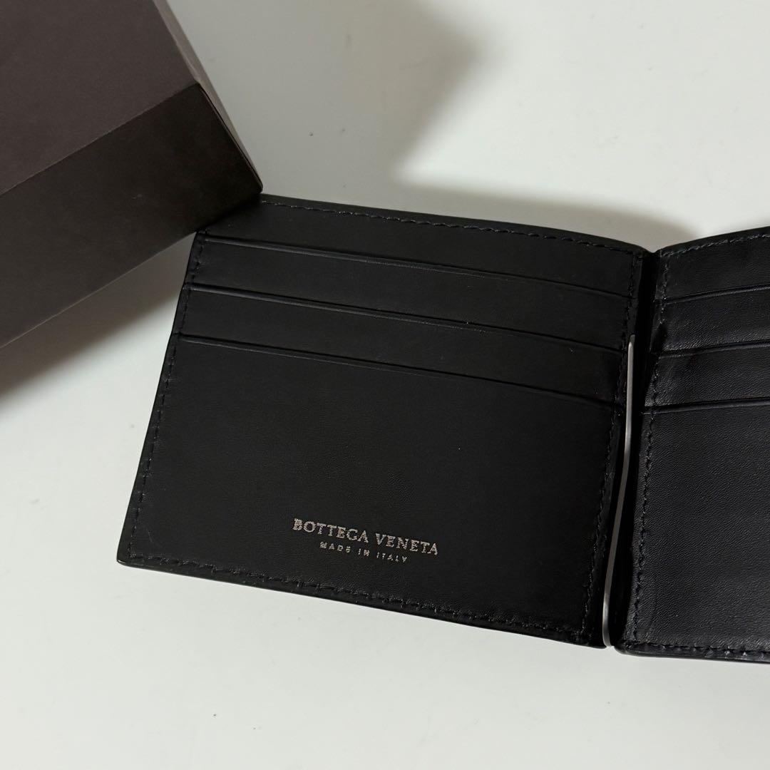 ⭐️新品未使用⭐️　ボッテガヴェネタ　イントレチャート　マネークリップ　ブラック