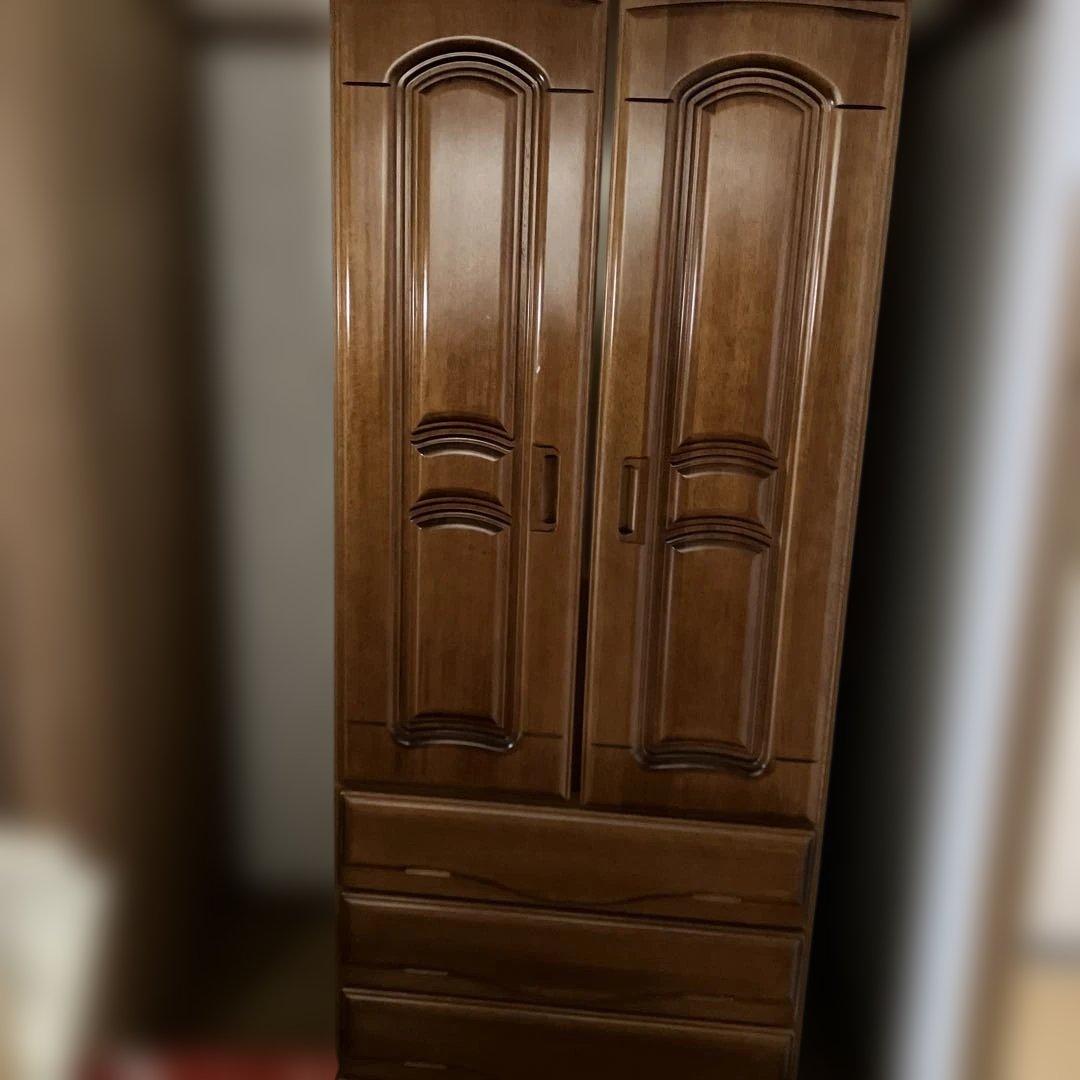 ワードローブ　洋服ダンス　ミラー付き　レトロ