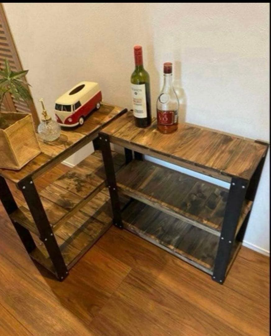 本日23時まで限定価格　アイアン風3段ラック　ブルックリン　インダストリアル