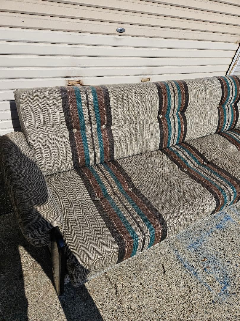 オールドカリモク ソファベッド 椅子 リクライニング レトロ ヴィンテージ