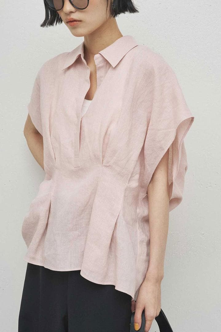 【GALLARDA GALANTE】ハーフスリーブウエストシェイプシャツ