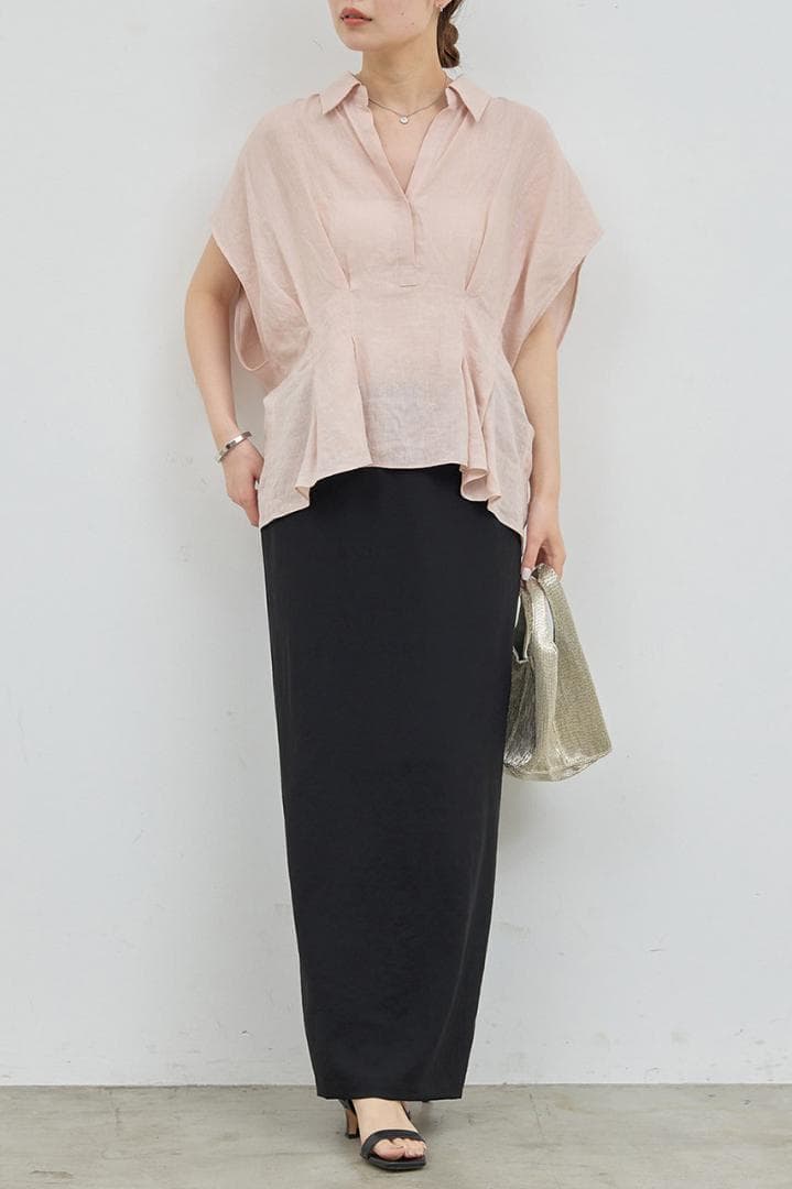 【GALLARDA GALANTE】ハーフスリーブウエストシェイプシャツ