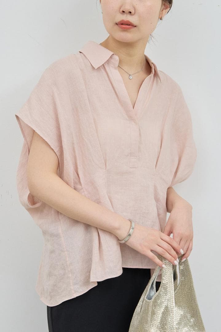 【GALLARDA GALANTE】ハーフスリーブウエストシェイプシャツ