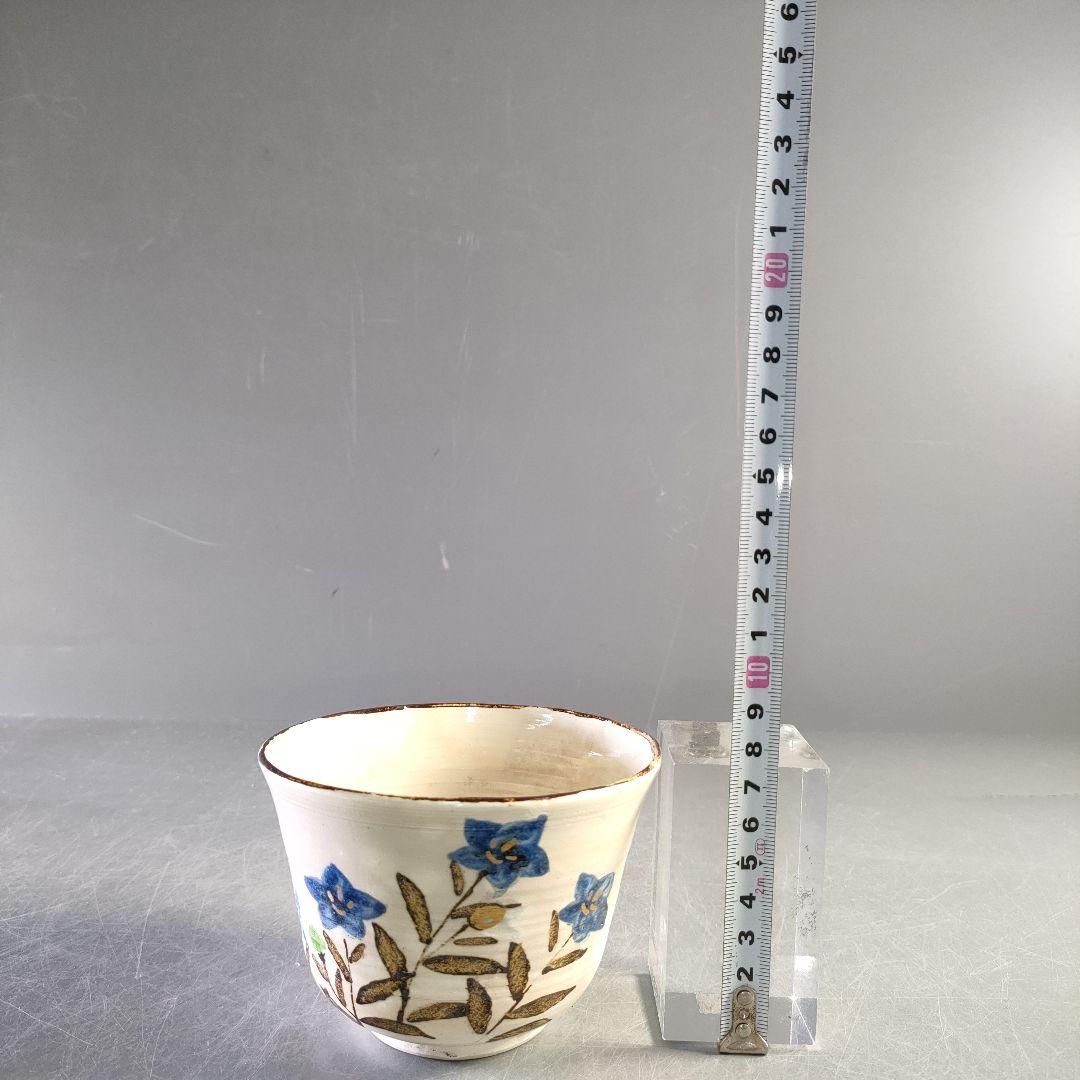 A1254-1/阿山人 造/桔梗の画向付5客/共箱/飾鉢/盛鉢/菓子鉢/懐石道具