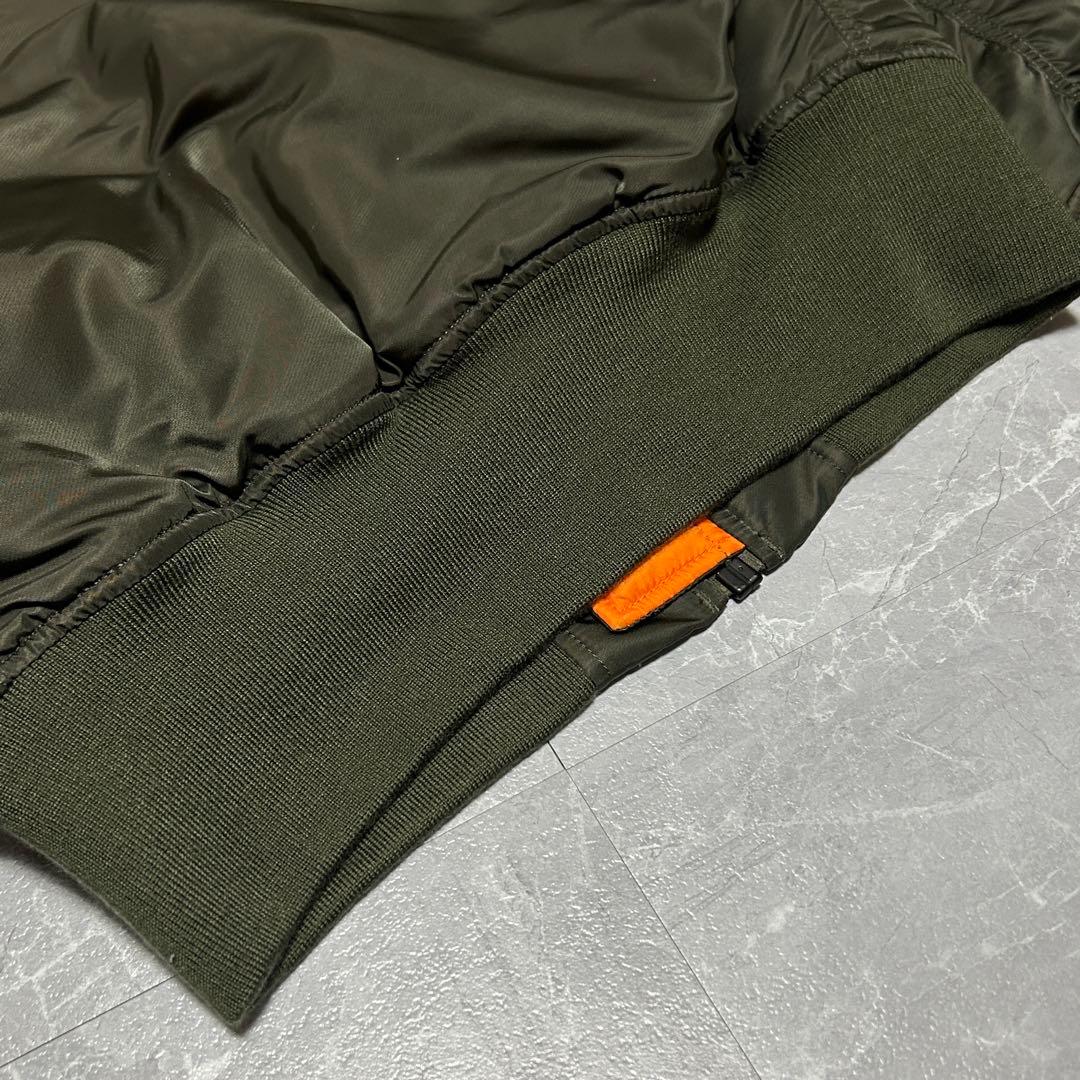 【ALPHA】訳アリ美品 MA-1 フライトジャケット カーキ 赤タグ付き L