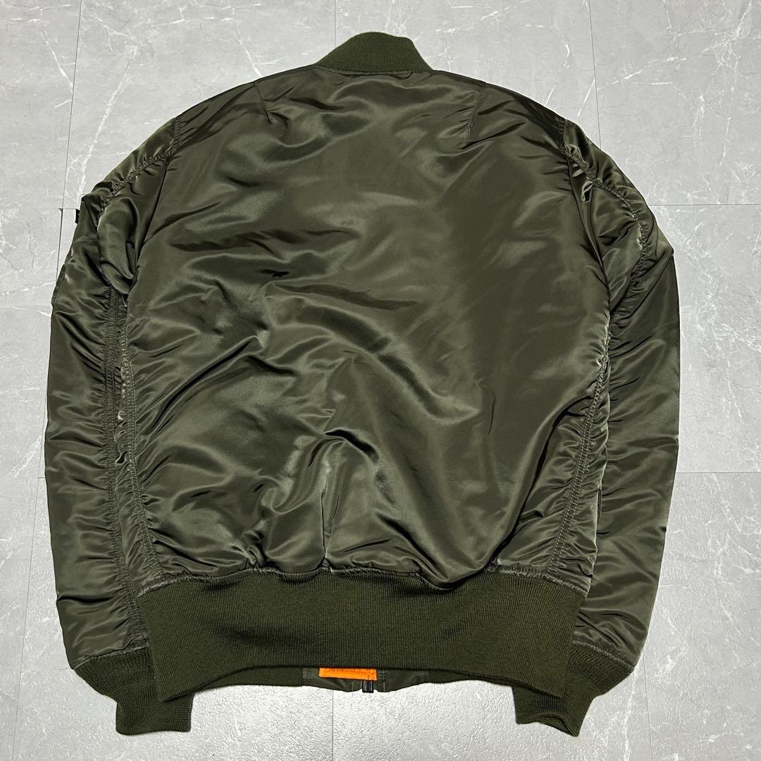 【ALPHA】訳アリ美品 MA-1 フライトジャケット カーキ 赤タグ付き L