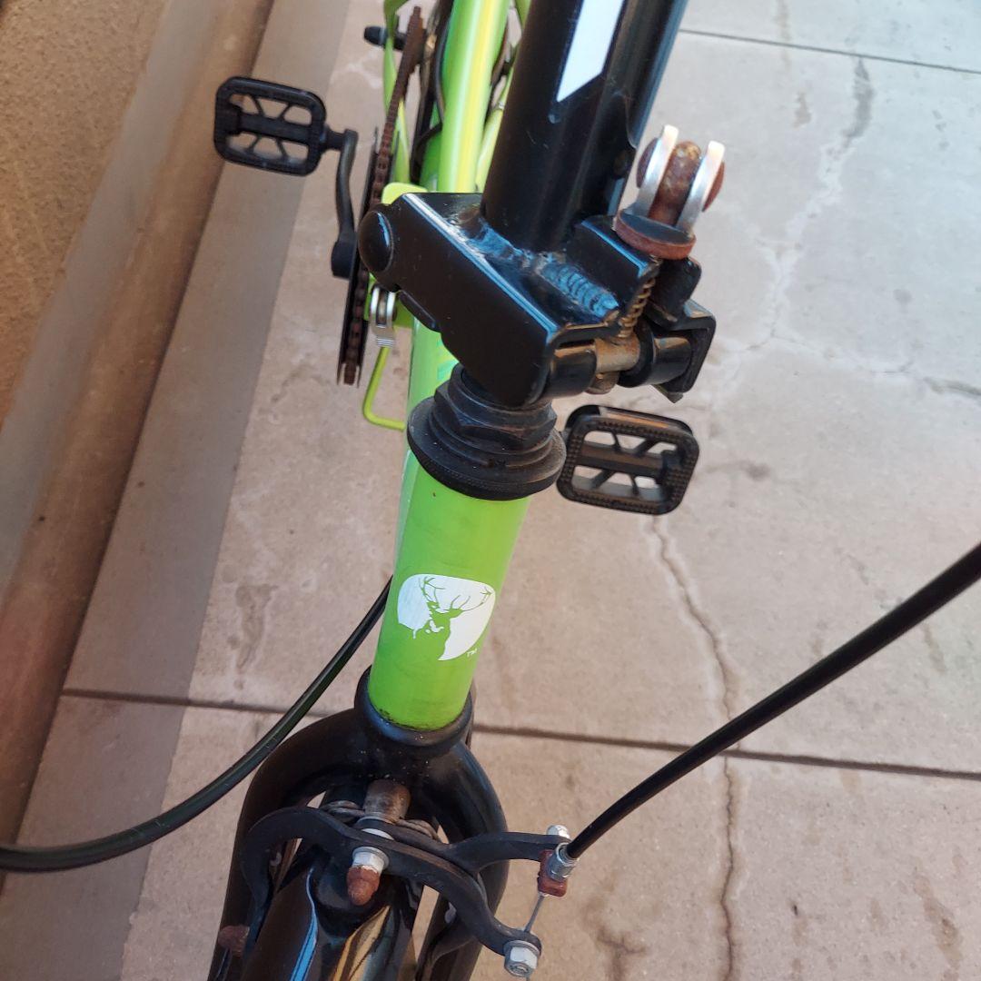 キャプテンスタッグ 折り畳み自転車 20インチ　グリーン