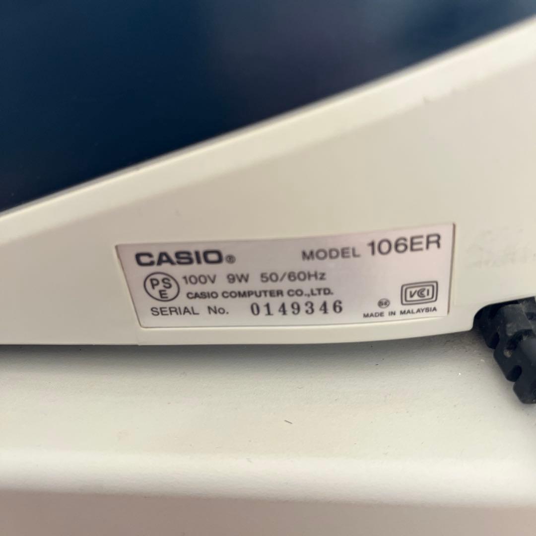 CASIO カシオ　レジスター　106ER 説明書付き