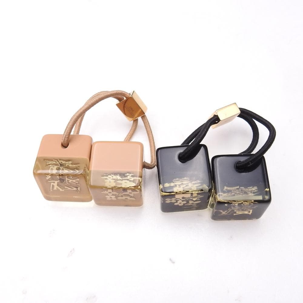 ルイ ヴィトン ヘアキューブ アンクルージョン ヘアゴム 2個セット ベージュ