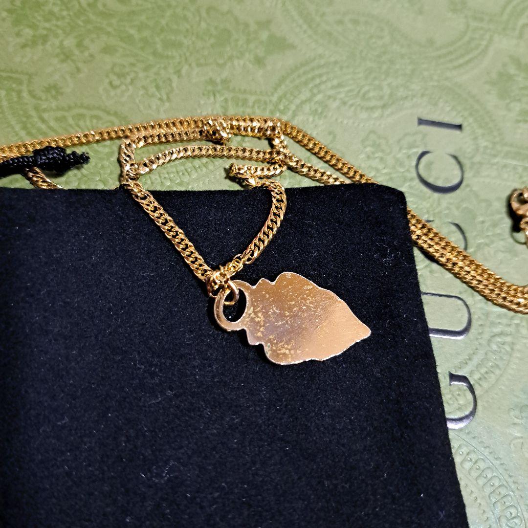 美品　GUCCI オールドグッチ チャーム 　&　チェーン50cm3㎜付き