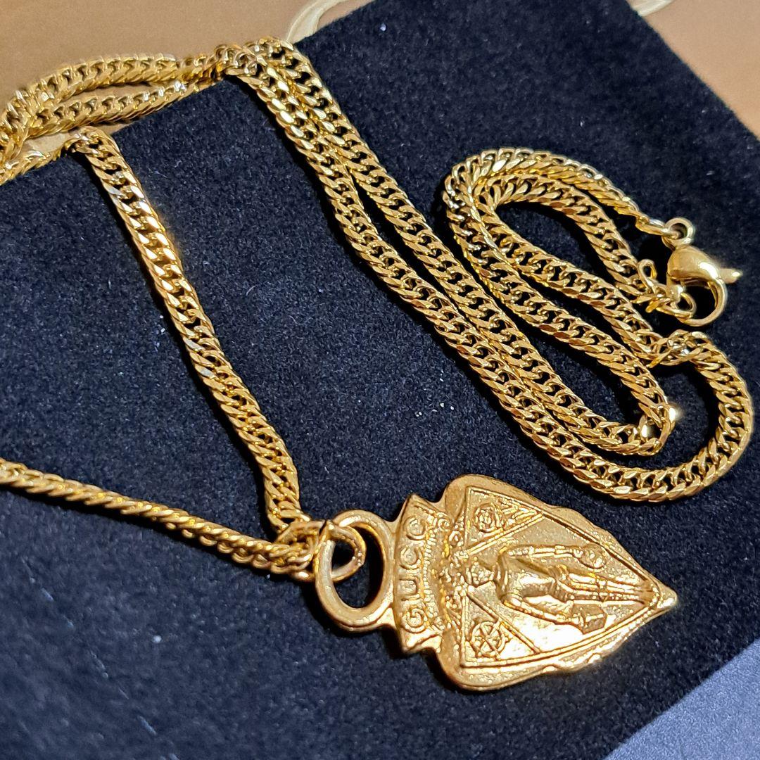 美品　GUCCI オールドグッチ チャーム 　&　チェーン50cm3㎜付き