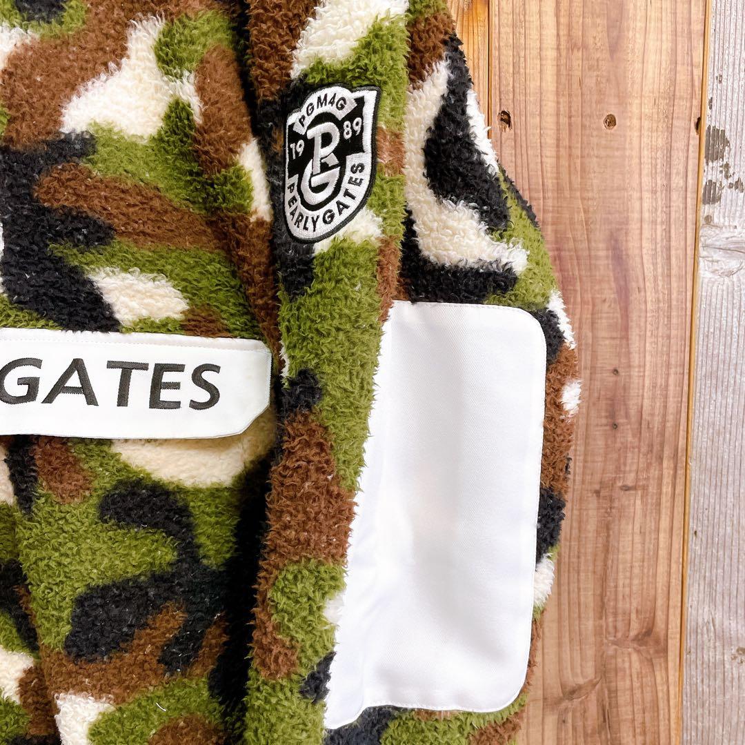 PEARLYGATES パーリーゲイツ ボア フリース カモフラ柄 プルオーバー