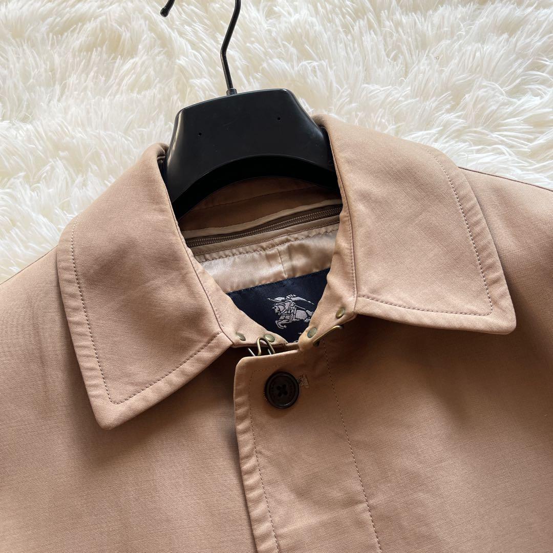 バーバリー　ステンカラーコート　ベージュ　ライナー付き　ノバチェック　ブラウン