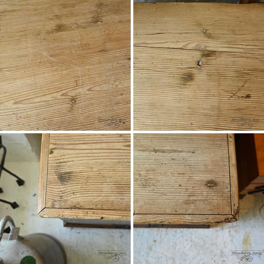 IFU-410 英国アンティーク パインチェスト 収納 リネンボックス テーブル