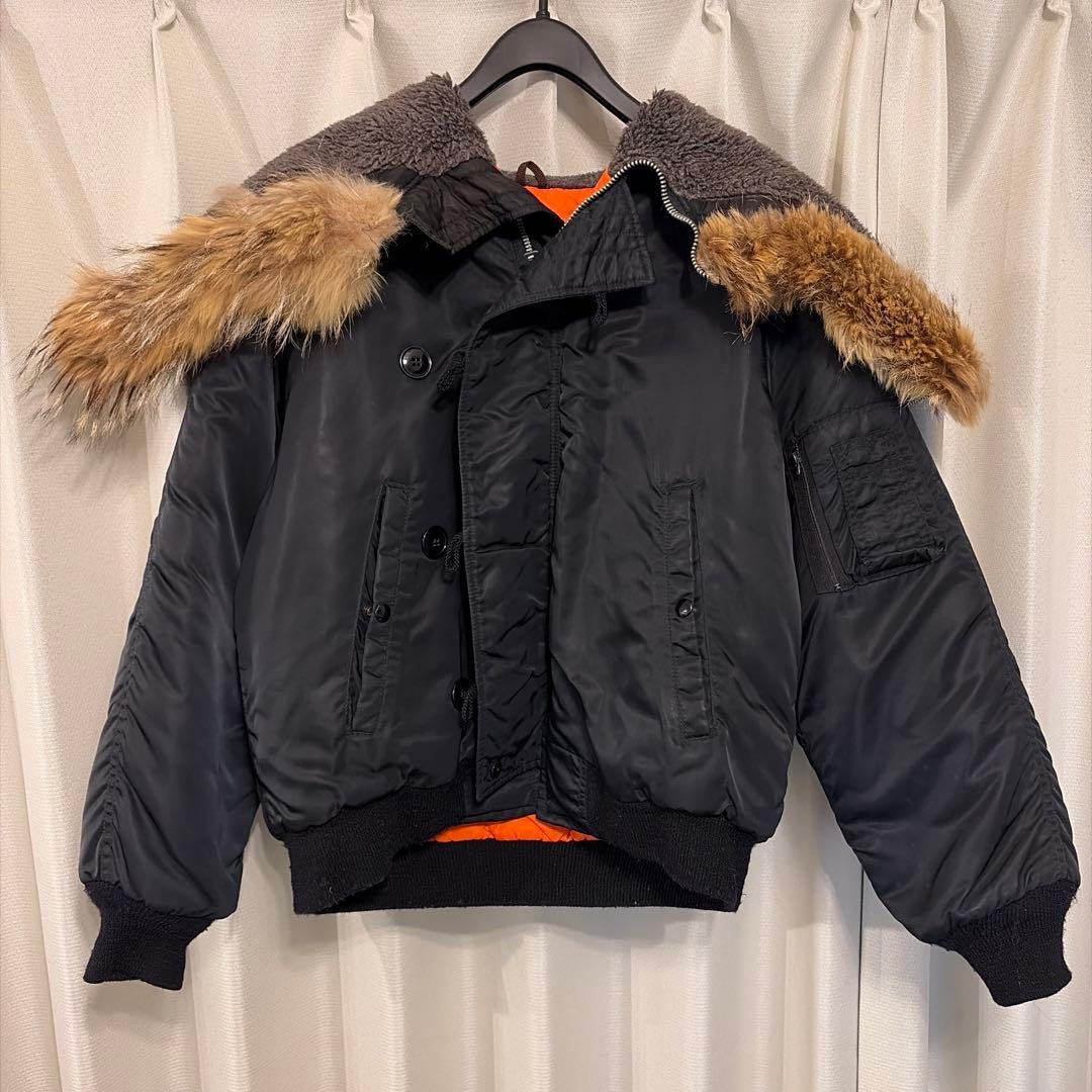 90s USA製 SPIEWAK N2B フライトジャケット 短丈 L 黒