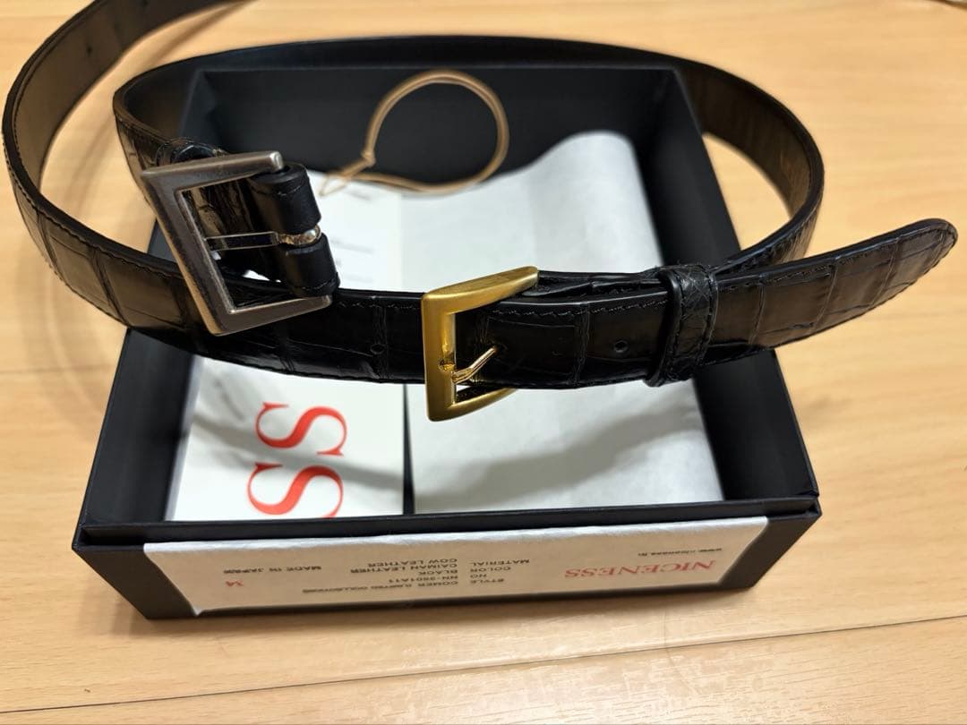 NICENESS ナイスネス Wバックルカイマンベルト COMER34