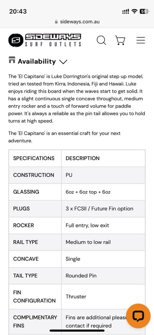 【中古美品】LDC サーフボード 6’3