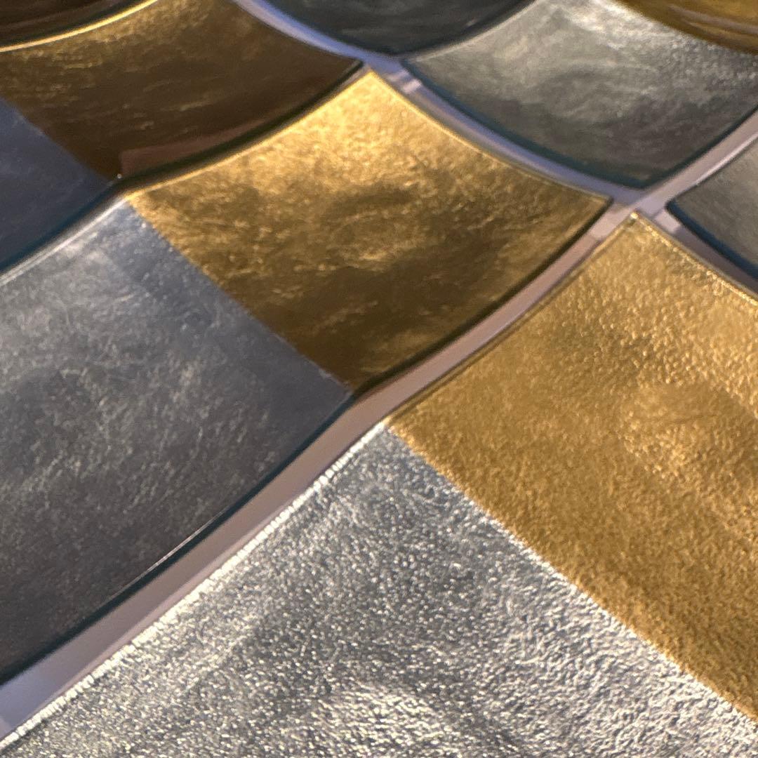 銀箔銀箔ガラス 仕切り皿 10枚〈在庫26枚〉