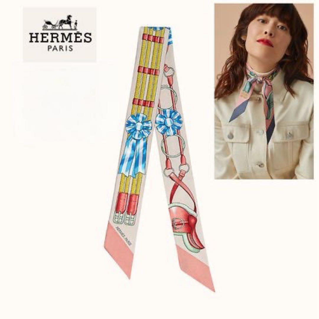 HERMES リボンデザイン スカーフ