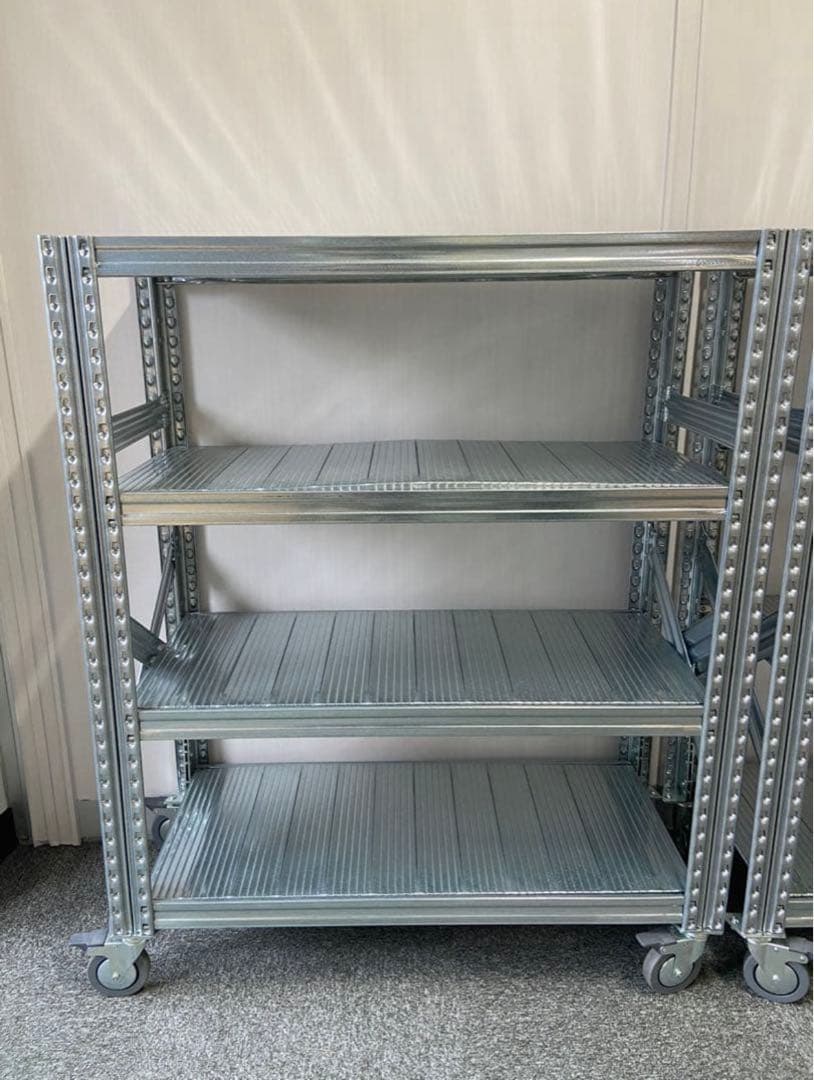 【最終価格・送料込み】LSISTEM 4段 メタルラック キャスター付き