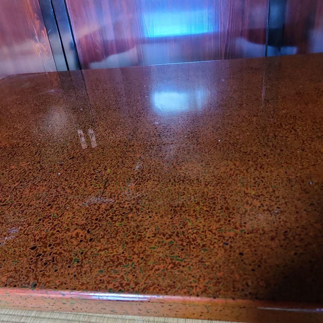 【在庫整理価格】昭和レトロ　堆朱　漆塗り　ちゃぶ台　テーブル