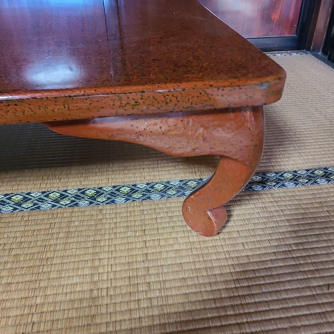 【在庫整理価格】昭和レトロ　堆朱　漆塗り　ちゃぶ台　テーブル