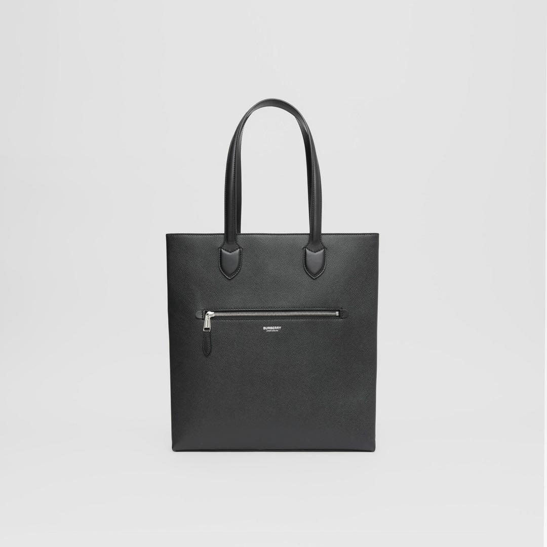 バーバリー　ミディアムグレイニーレザー　トートバッグ