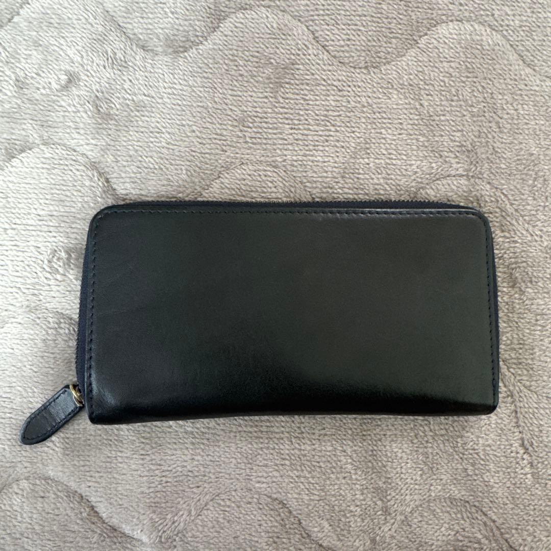 土屋鞄　ビークル　コンパクトファスナー　ロングウォレット　ダークインディゴ
