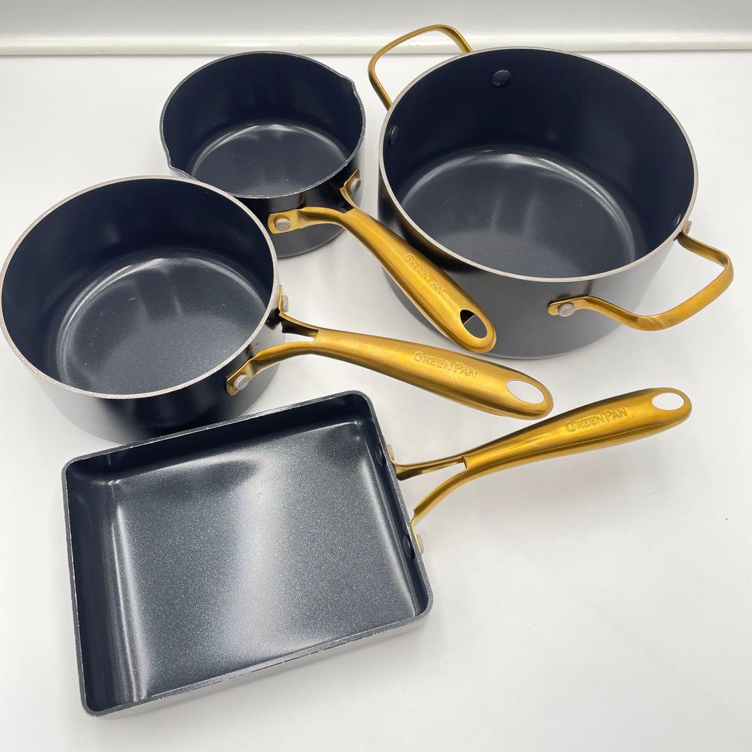 美品　グリーンパン GreenPan ストゥディオ クックウェア4点　IH対応