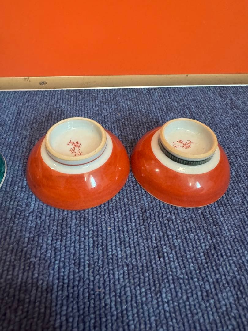 1898 九谷焼　猪口　4客　時代物