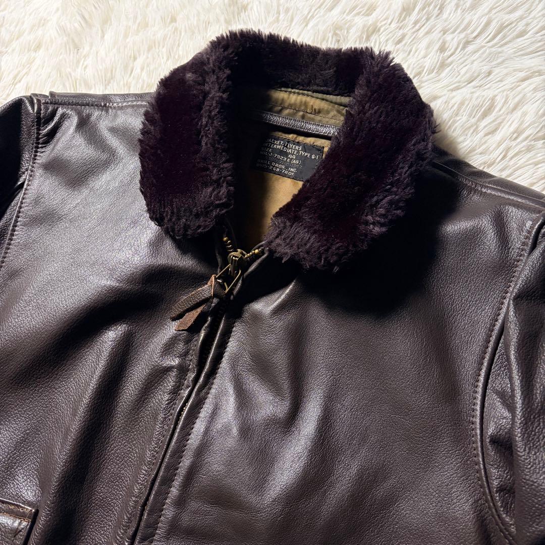 【雰囲気抜群】BRILL BROS フライトジャケット　 G-1 本革　44