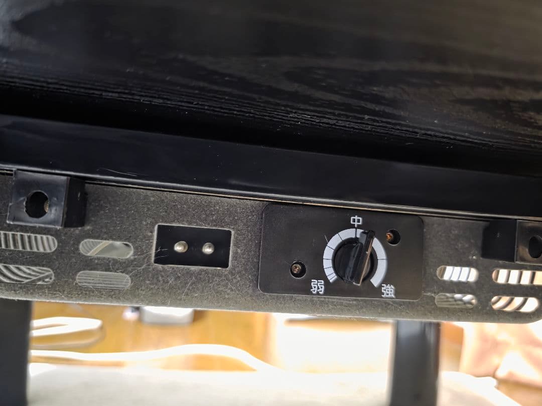 木目調 正方形 電気こたつ 温度調整可能