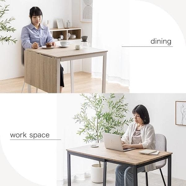 ３点セット 伸縮式ダイニングテーブル+チェア2脚 伸縮式 バタフライ ２人掛け