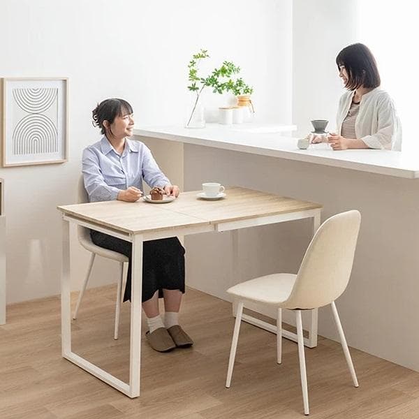 ３点セット 伸縮式ダイニングテーブル+チェア2脚 伸縮式 バタフライ ２人掛け