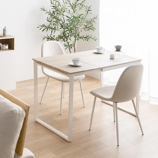 ３点セット 伸縮式ダイニングテーブル+チェア2脚 伸縮式 バタフライ ２人掛け