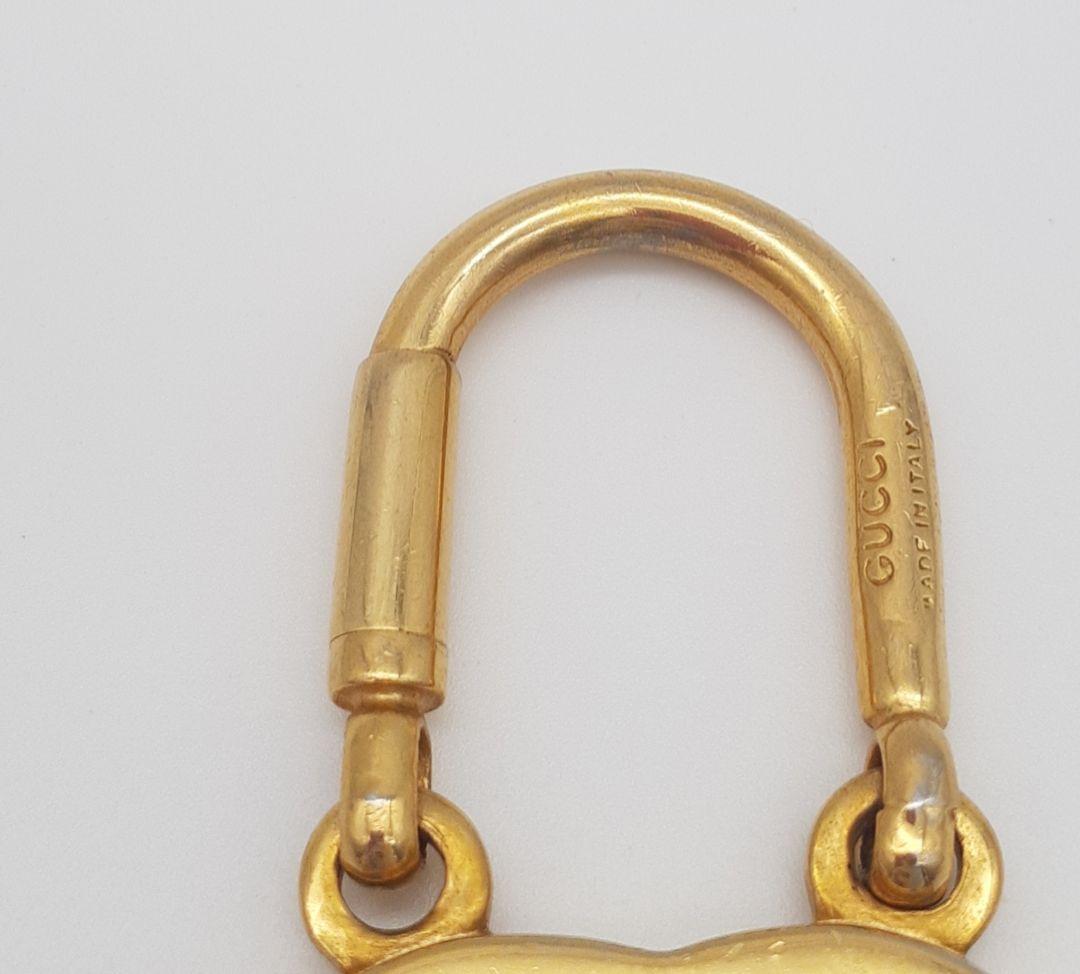 Z08-06　グッチ　インターロッキング　キーホルダー　ゴールド