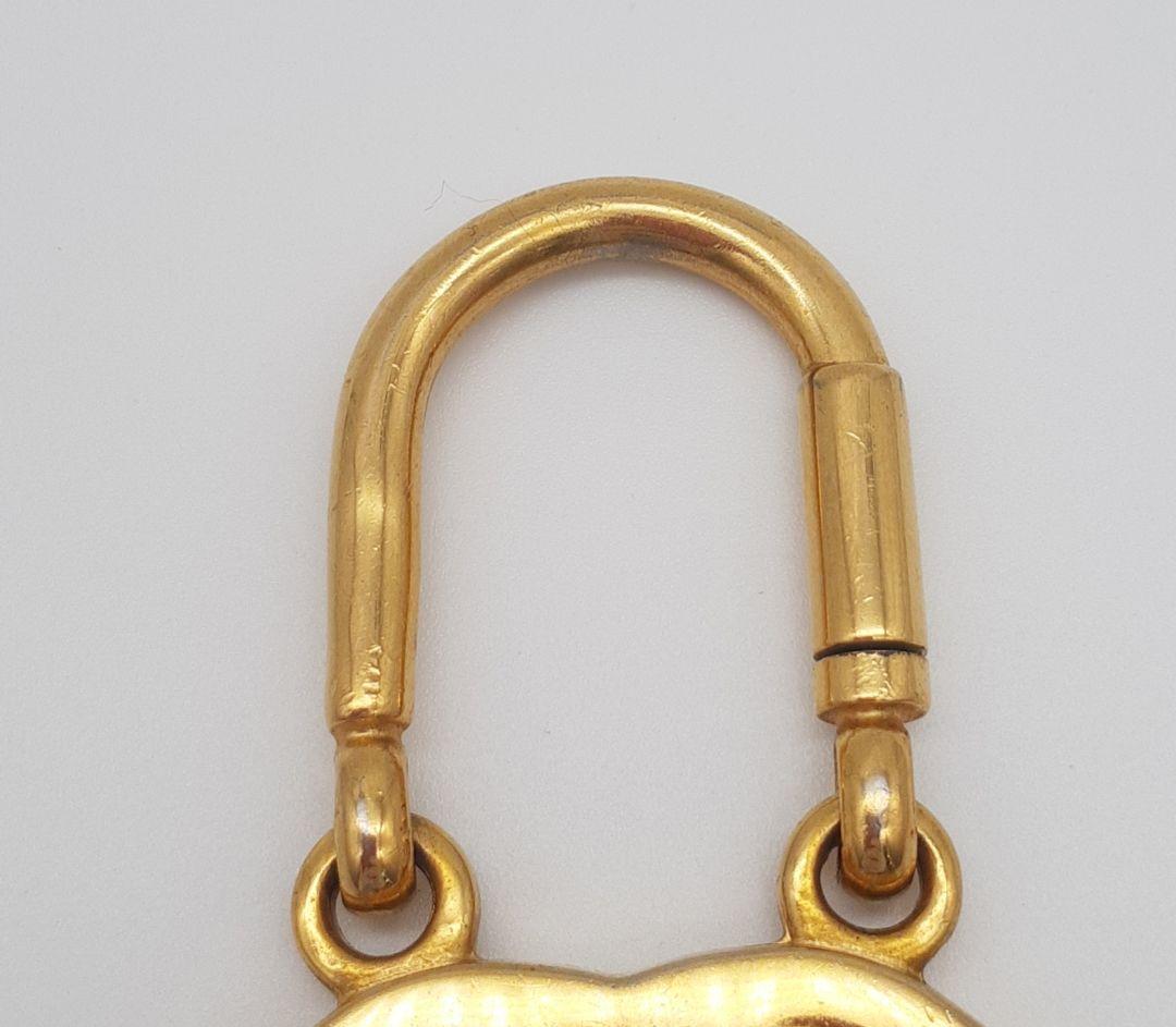 Z08-06　グッチ　インターロッキング　キーホルダー　ゴールド