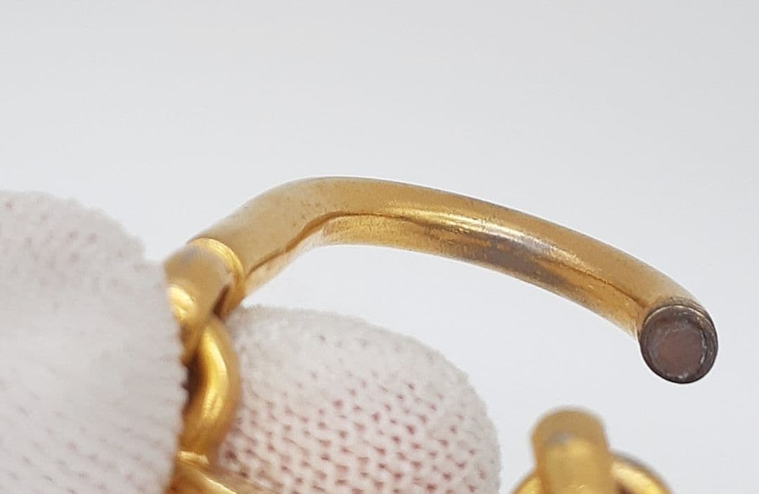 Z08-06　グッチ　インターロッキング　キーホルダー　ゴールド