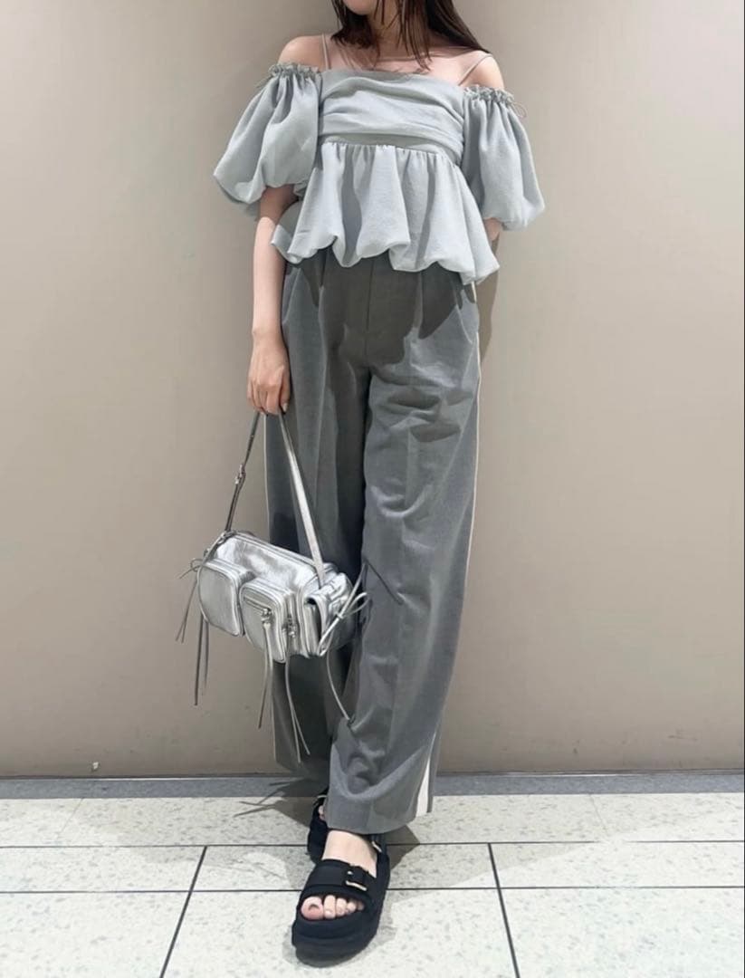 FRAY I.D フレイアイディー 3wayオフショルパフスリーブブラウス