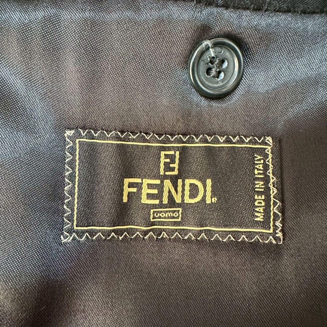 FENDI フェンディ ウール100% チェスターコート 黒 48 イタリア製