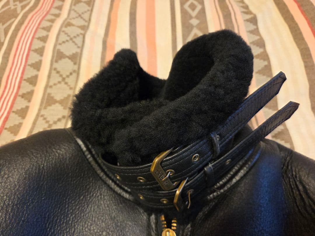 AVIREX B-3 42 フライトジャケット USA製　ムートン