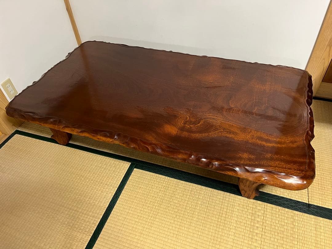 【希少・価格交渉OK】欅 けやき一枚板 ローテーブル 座卓 和室家具