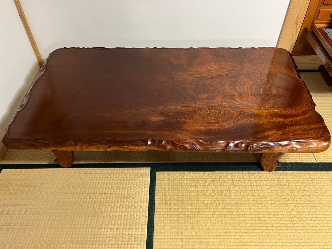 【希少・価格交渉OK】欅 けやき一枚板 ローテーブル 座卓 和室家具