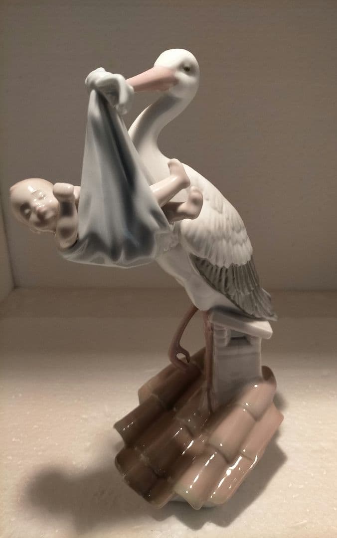 リヤドロ　lladro コウノトリの贈り物　男の子