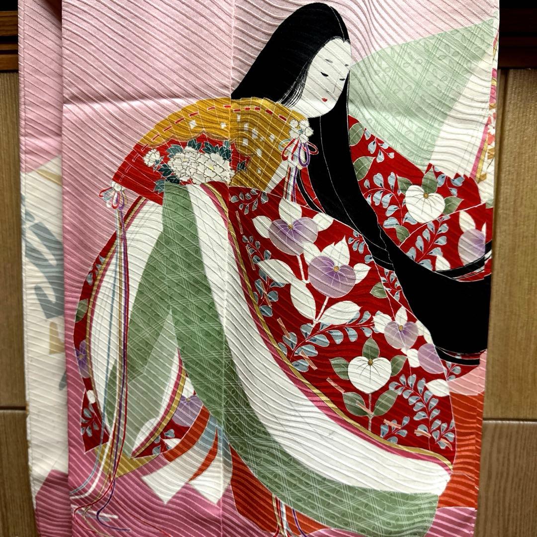 七五三　女の子　作家物　落款入り７歳　祝着　四つ身　逸品　長襦袢付き