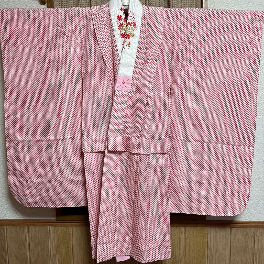 七五三　女の子　作家物　落款入り７歳　祝着　四つ身　逸品　長襦袢付き