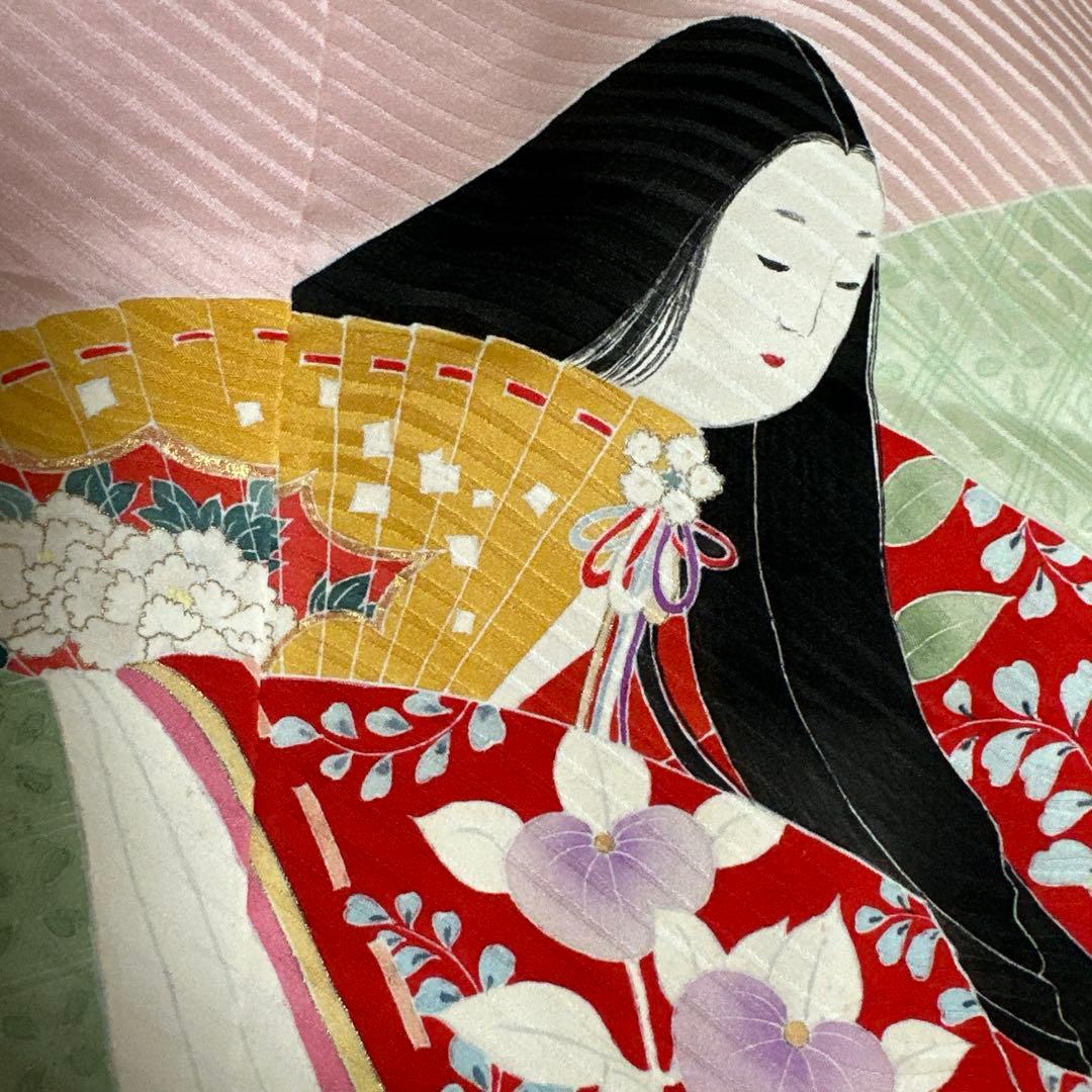 七五三　女の子　作家物　落款入り７歳　祝着　四つ身　逸品　長襦袢付き