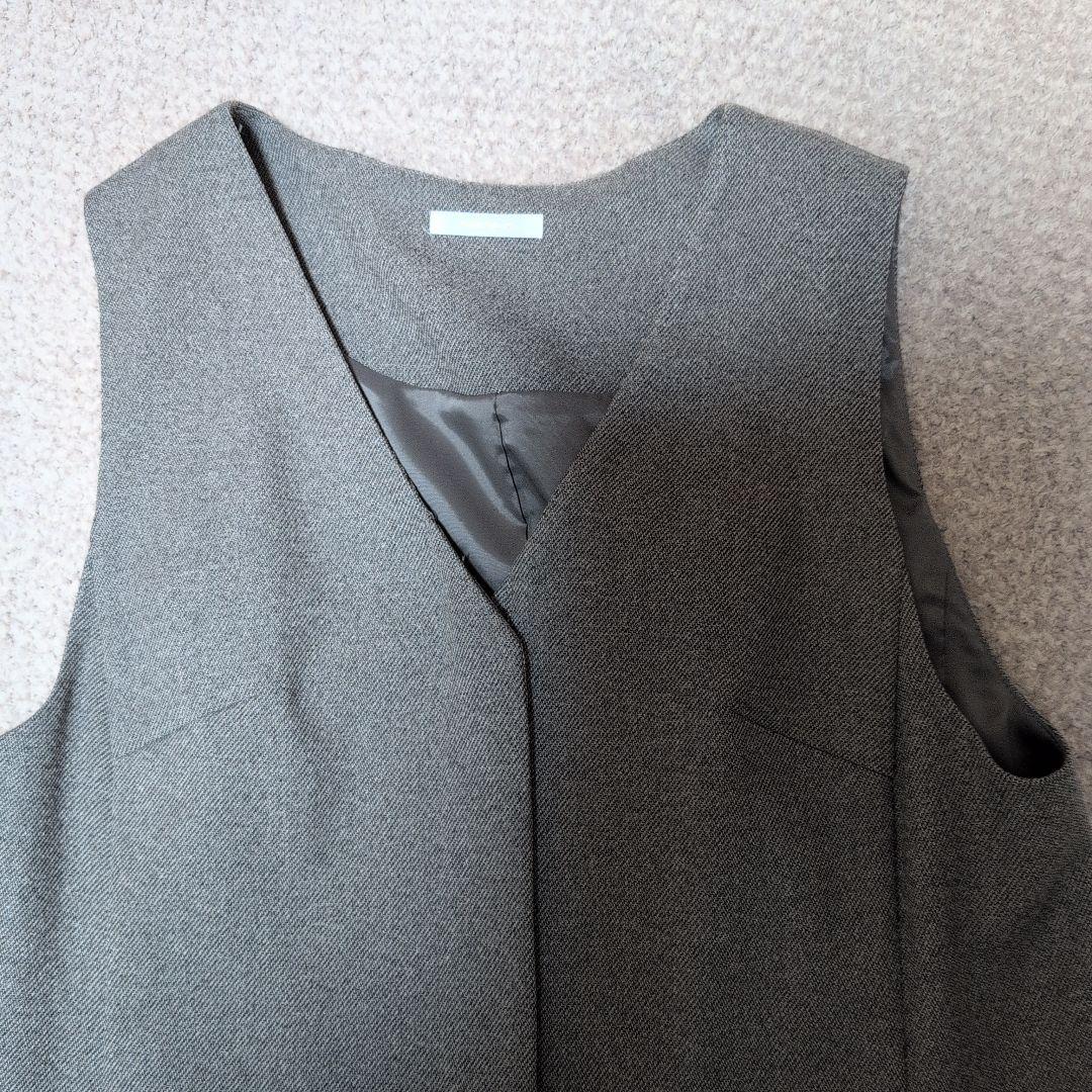 AMACA 　アマカ　ジャンパースカート　ジレ　グレー